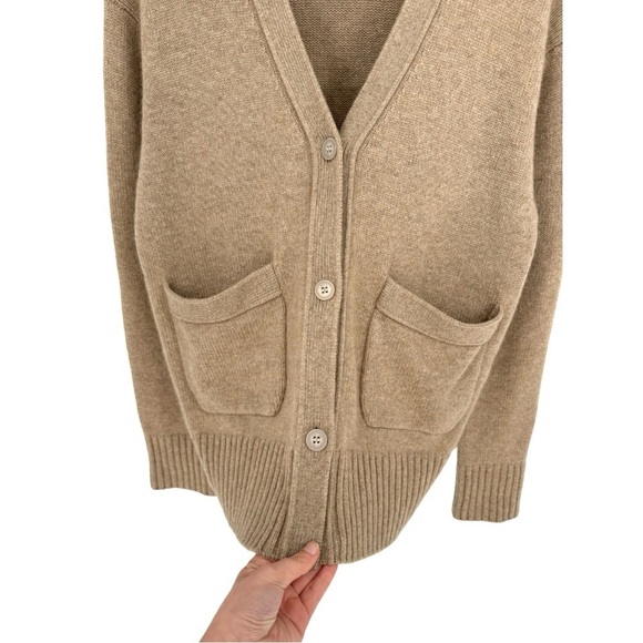 The Doffer Boys Cashmere‎ Favourite Old Cardigan Tan Medium V-neck Button Front - Picture 5 of 8